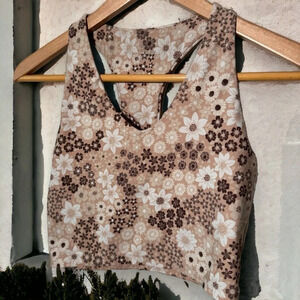 Aerie ditsy  floral bra top S